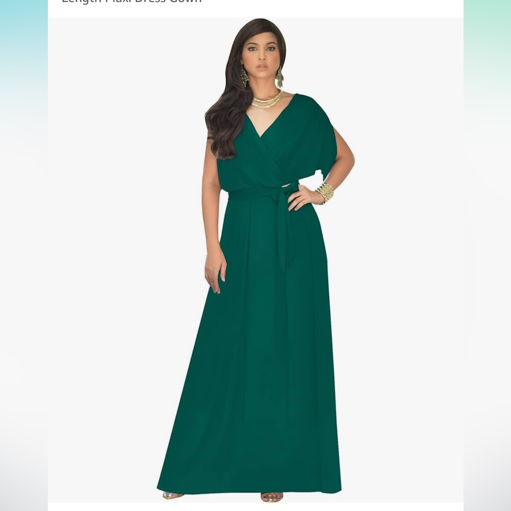 KOH KOH long maxi dress- women’s XL; Emerald Green